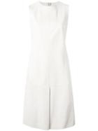 Jil Sander Front Slit Leather Dress, Women's, Size: 36, Nude/neutrals, Lamb Skin