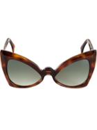 Barn's 'neo-futurist' Sunglasses, Women's, Brown, Acetate