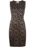Lanvin Leopard Pattern Knit Dress, Women's, Size: Xs, Black, Viscose/polyamide