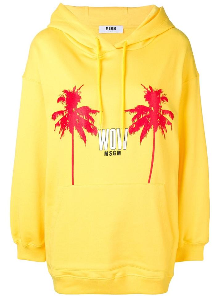 Msgm Logo T-shirt - Yellow
