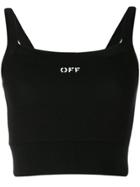 Off-white Slim Fit Crop Top - Black