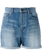 Saint Laurent - Denim Shorts - Women - Cotton - 29, Blue, Cotton