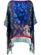 Etro Floral Poncho Top - Blue