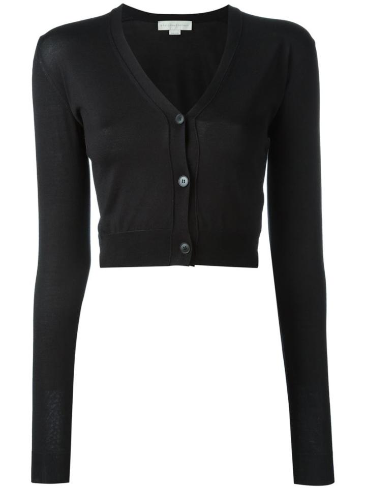 Stella Mccartney Cropped Cardigan, Women's, Size: 42, Black, Silk
