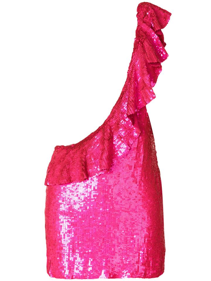 Filles A Papa Sidney Neon One Shoulder Dress - Pink & Purple