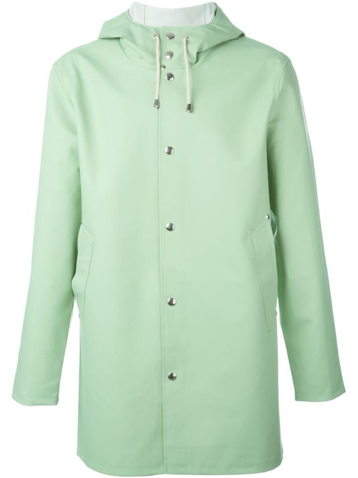 Stutterheim Hooded Coat, Men's, Size: Xxs, Green, Cotton/polyester