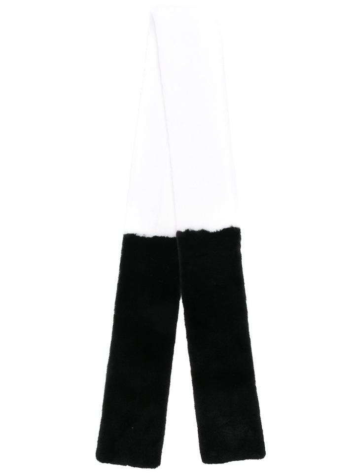 Liska Colour Block Scarf - Black