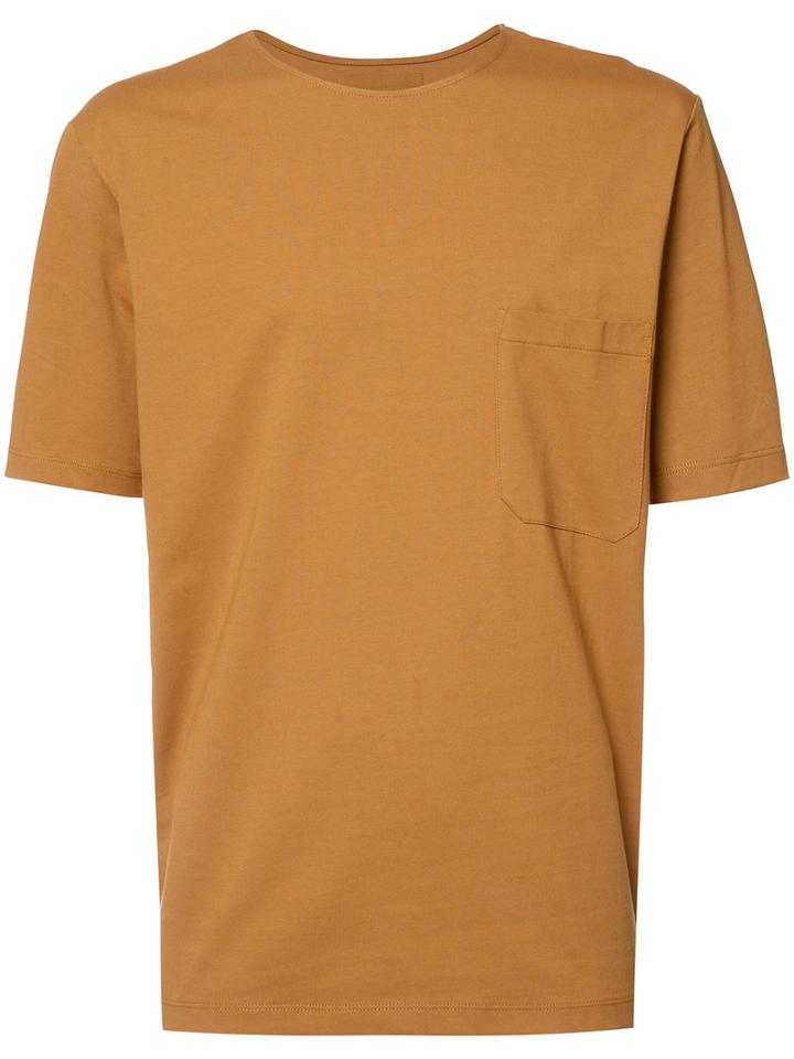 Lemaire Chest Pocket T-shirt, Men's, Size: Large, Brown, Cotton