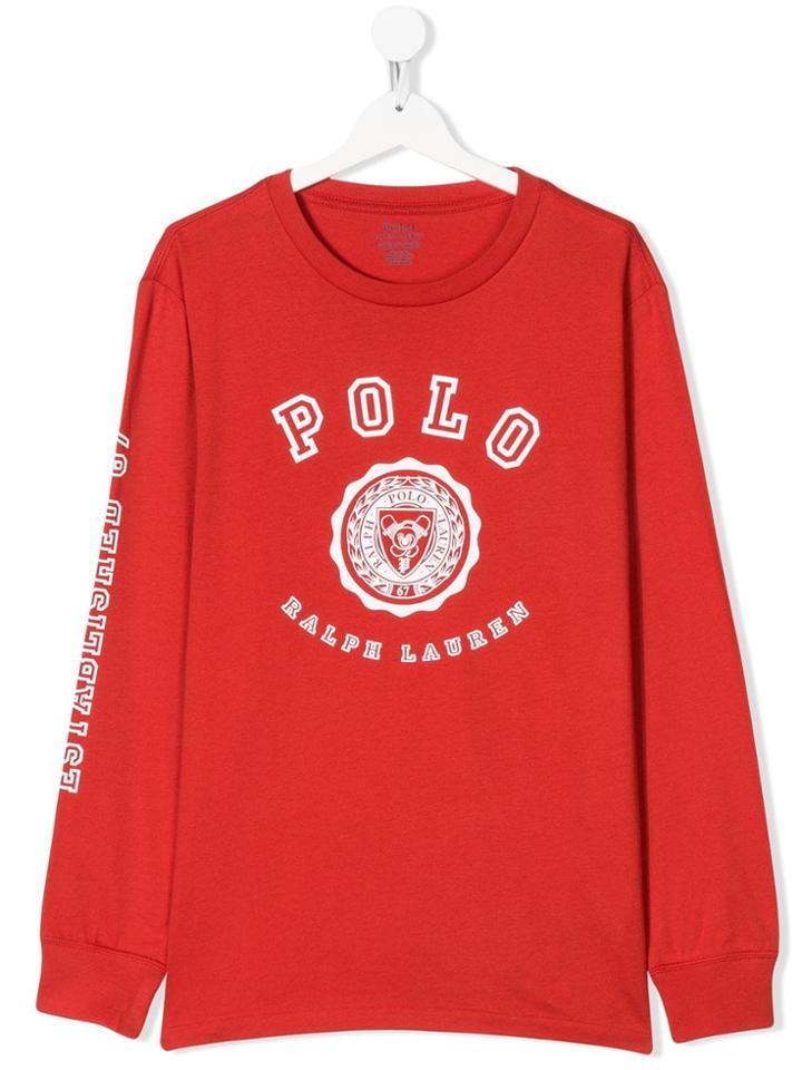 Ralph Lauren Kids Logo Printed T-shirt - Red