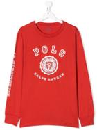 Ralph Lauren Kids Logo Printed T-shirt - Red