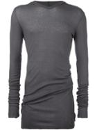 Rick Owens Hooded T-shirt, Men's, Size: Xs, Grey, Cotton