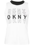 Dkny Logo Print Tank - White