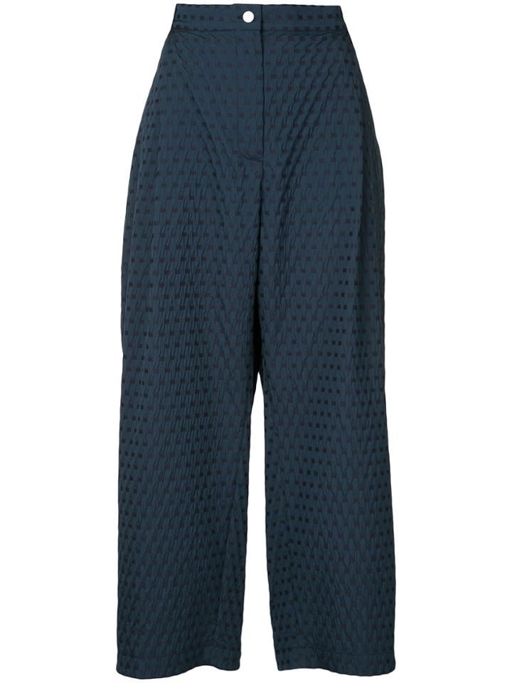 Natasha Zinko Textured Jacquard Trousers - Blue