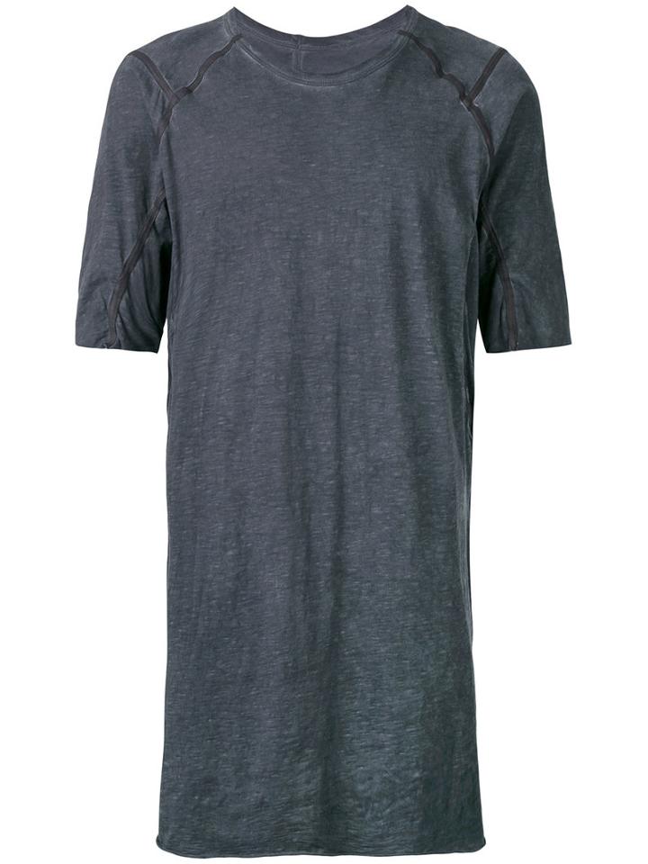 Isaac Sellam Experience - 'apaiselt' T-shirt - Men - Cotton/calf Leather - M, Black, Cotton/calf Leather