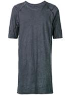 Isaac Sellam Experience - 'apaiselt' T-shirt - Men - Cotton/calf Leather - M, Black, Cotton/calf Leather