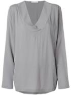 Fabiana Filippi V-neck T-shirt - Grey