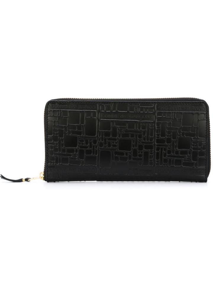 Comme Des Garcons Zipped Textured Wallet