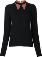 No21 Embellished Collar Jumper, Women's, Size: 42, Black, Wool