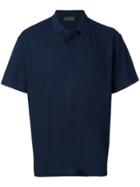 Roberto Collina Boxy Fit Polo Shirt - Blue
