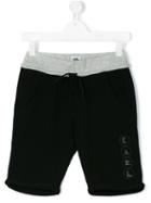 Karl Lagerfeld Kids - Teen Contrast Waistband Track Shorts - Kids - Cotton/polyester - 16 Yrs, Boy's, Black
