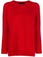 Simone Rocha Patchwork Knit Sweater - Red