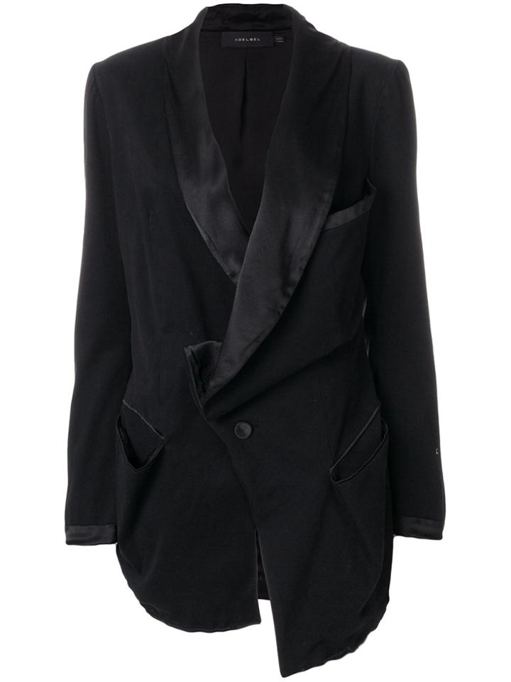 Adelbel Asymmetric Blazer Jacket - Black