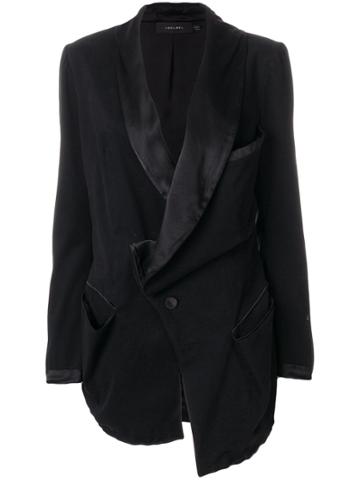 Adelbel Asymmetric Blazer Jacket - Black