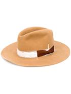 Nick Fouquet Bow Detail Hat, Adult Unisex, Size: 57, Brown, Rabbit Fur Felt