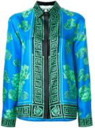 Versace Collection Greek Key Print Shirt - Blue