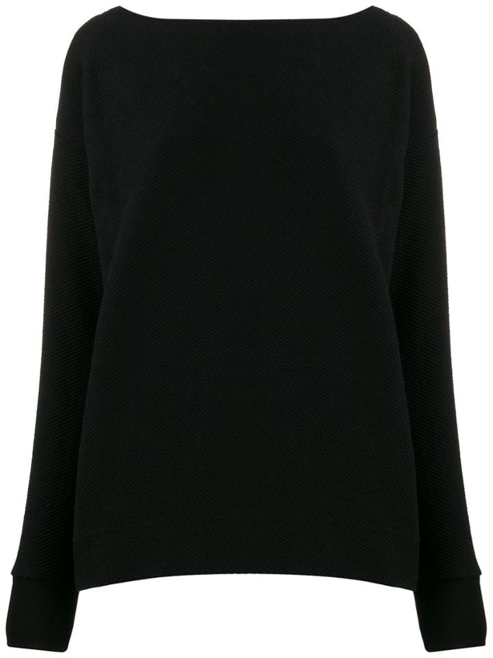 Calvin Klein Boat Neck Sweatshirt - Black