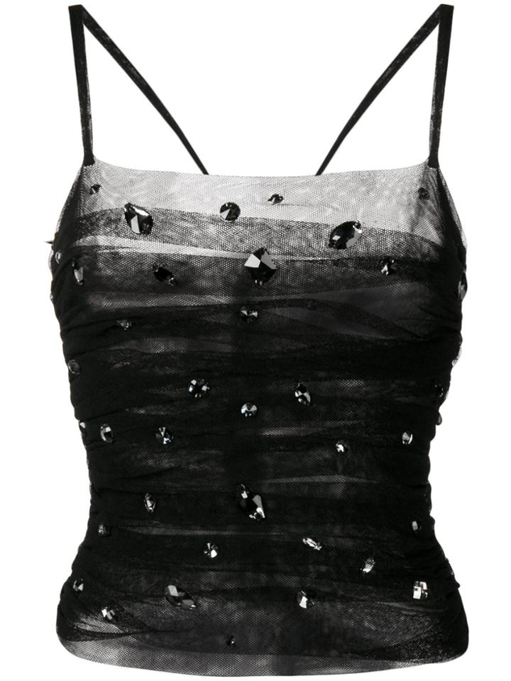 Dolce & Gabbana Embellished Tank Top - Black