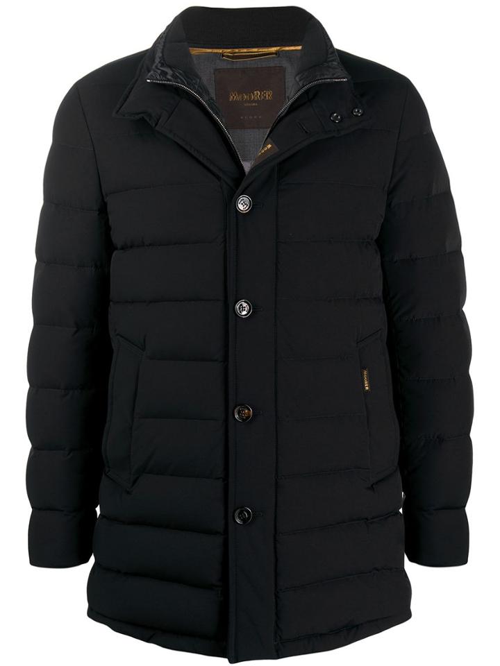 Moorer Short-length Padded Jacket - Blue