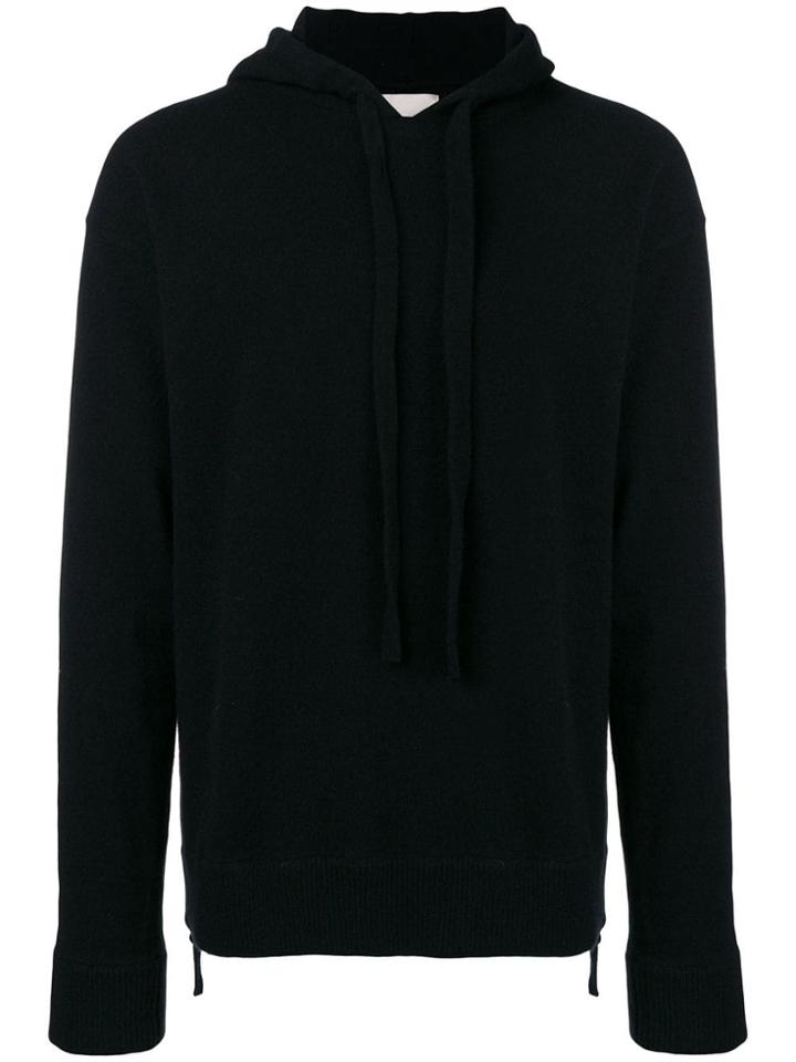 Laneus Knitted Hoodie - Black