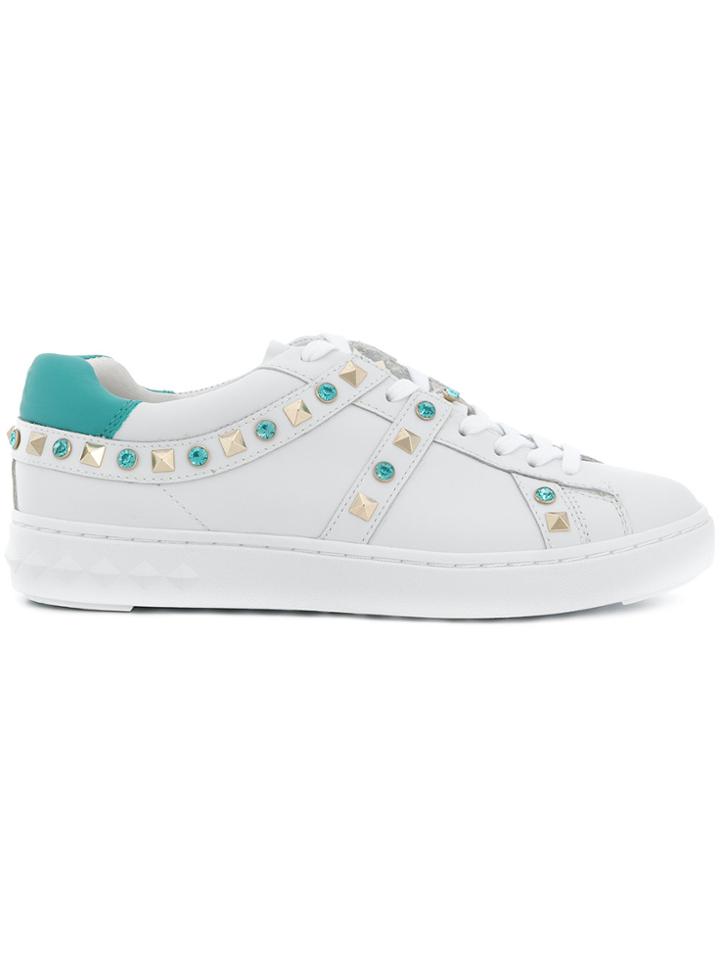 Ash Embellished Sneakers - White