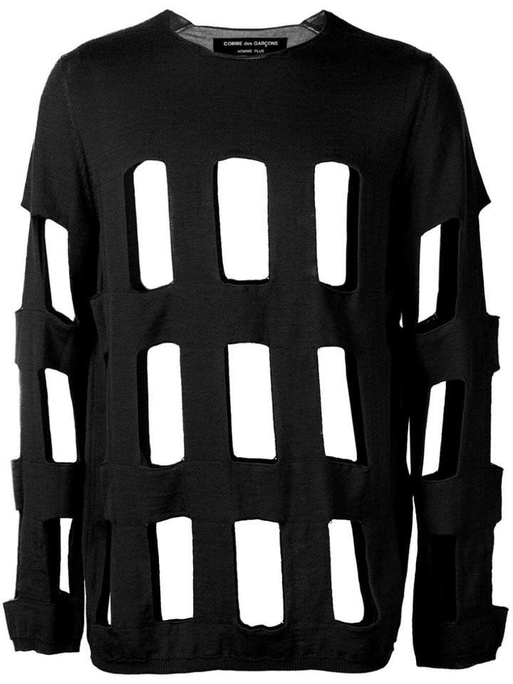 Comme Des Garçons Homme Plus Grid Jumper - Black