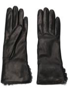 Gala Gloves Buttoned Cuffs Gloves - Black