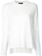 Theory Plain Sweatshirt, Women's, Size: Xs, White, Silk/nylon/cashmere