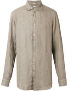 Massimo Alba Round Collar Canary Shirt - Green