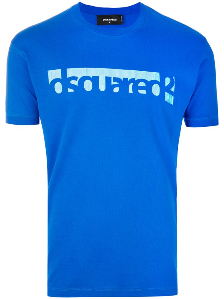 Dsquared2 Logo Slim Fit T-shirt - Blue