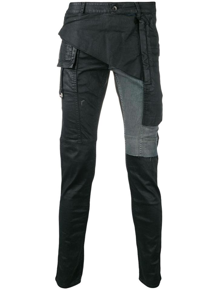 Rick Owens Drkshdw Combo Memphis Skinny Trousers - Black