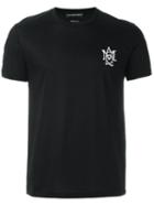 Alexander Mcqueen Amq Bone Embroidered T-shirt, Men's, Size: Medium, Black, Cotton