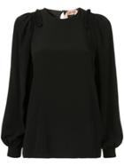 No21 Ruffle Details Blouse - Black