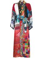 Rianna + Nina - Multi-print Long Kimono Jacket - Women - Silk - One Size, Silk