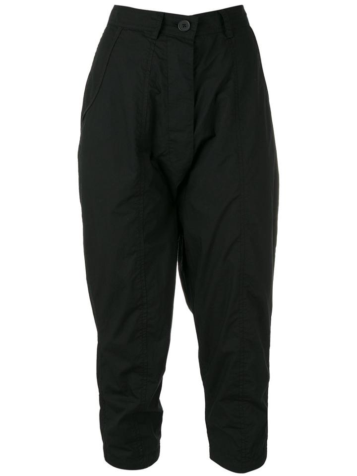 Rundholz - Three-quarter Length Trousers - Women - Cotton - M, Women's, Black, Cotton