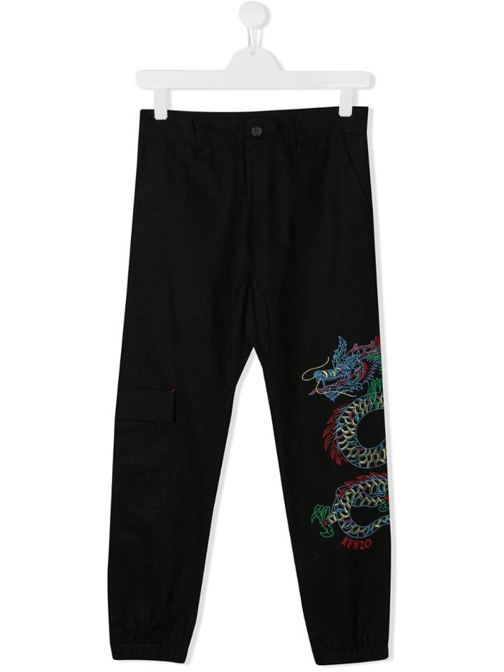 Kenzo Kids Dragon Trousers - Black