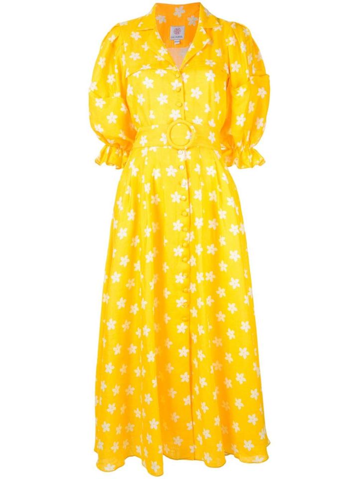 Gül Hürgel Floral Print Long Dress - Yellow