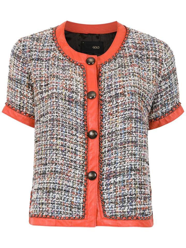 Andrea Bogosian Tweed Top - Red