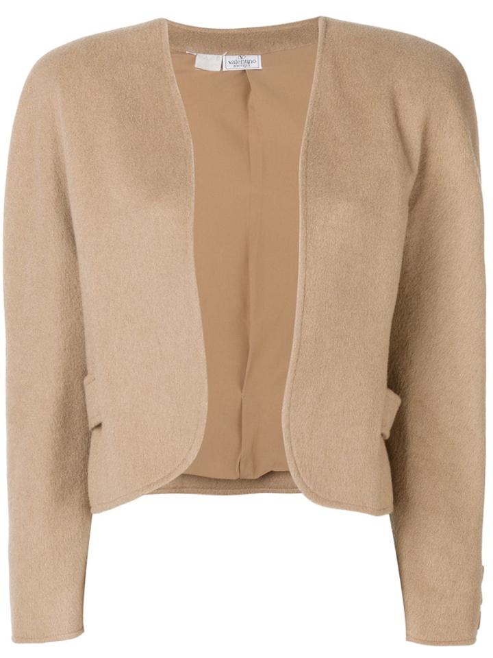 Valentino Vintage 1980's Open Short Jacket - Neutrals