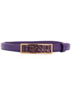 Prada Saffiano Leather Belt - Purple
