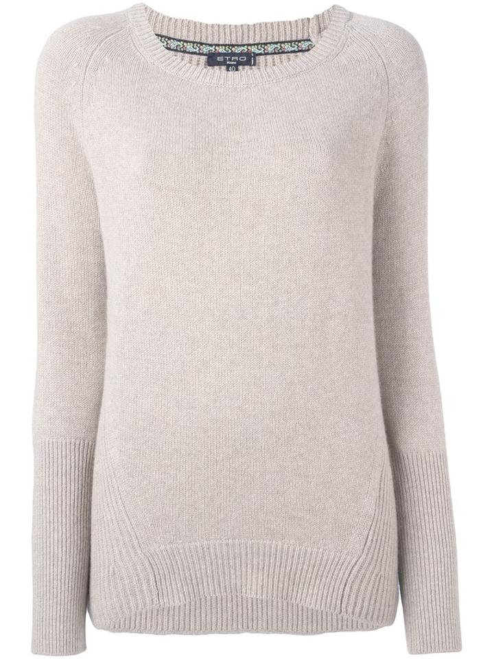 Etro Scoop Neck Jumper, Women's, Size: 44, Nude/neutrals, Viscose/cashmere/wool